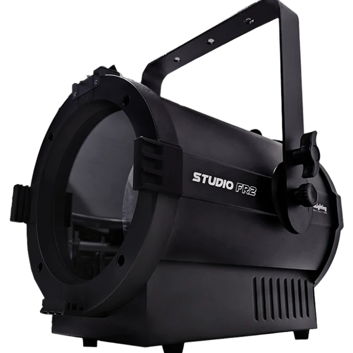 Acue Lighting Studio FR2 Fresnel LED studio wash light with front-facing lens and control panel