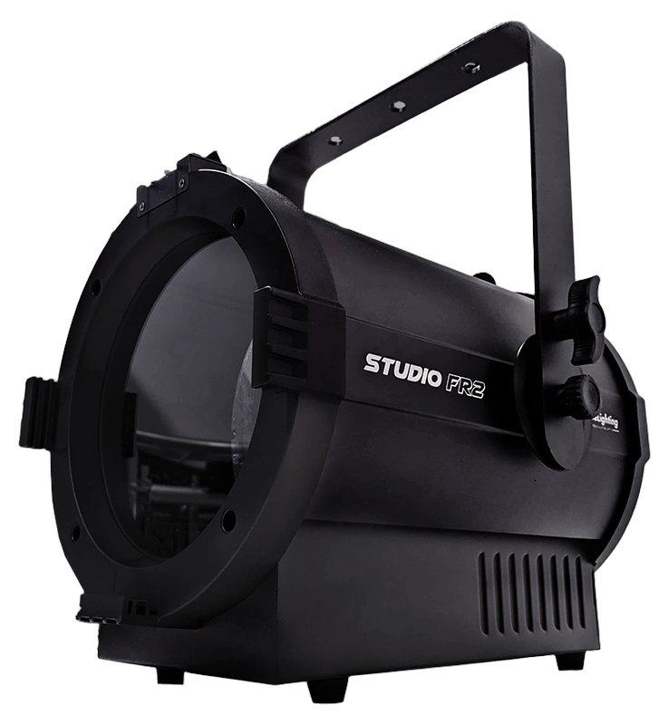 Acue Lighting Studio FR2 Fresnel LED Studio Wash Light Acue Lighting Studio FR2 Fresnel LED studio wash light with front-facing lens and control panel