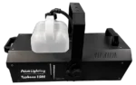 Acue Lighting Typhoon 1500 professional fog machine with illuminated control panel and output nozzle