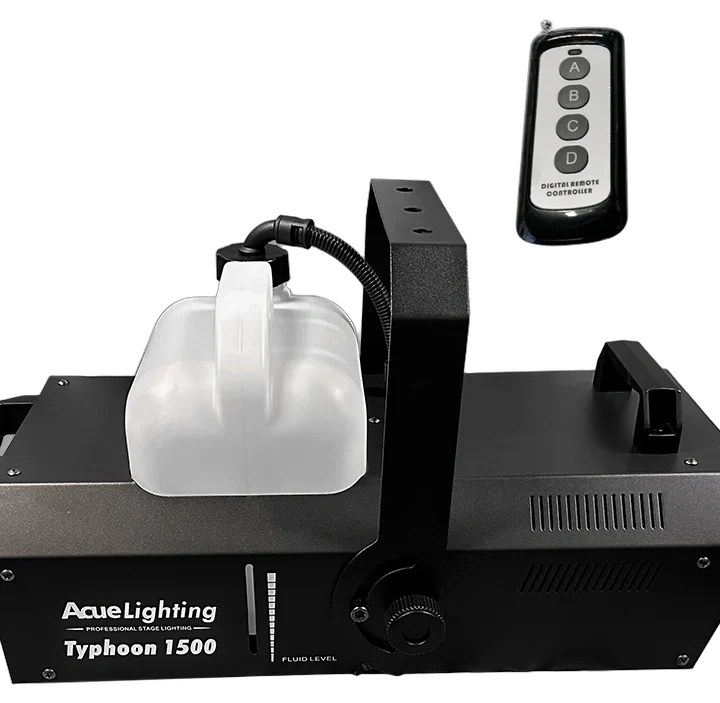 Acue Lighting Typhoon 1500 fog machine with 1500W heating element and control panel