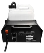 Acue Lighting Typhoon 1500 professional fog machine 1500W side profile showing control panel and output nozzle