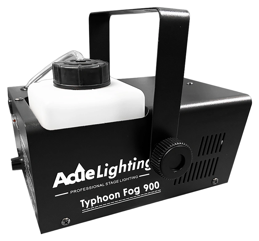 Acue Lighting Typhoon 900 Professional Fog Machine Front View Acue Lighting Typhoon 900 900W professional fog machine with control panel and output nozzle