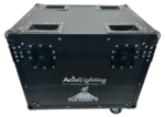 Acue Lighting Volcano 4 LED RGB vertical fog blaster control panel with buttons and LED indicators close-up