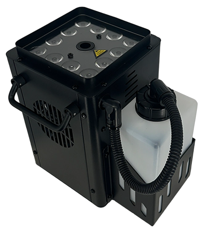 Acue Lighting Volcano Jr LED RGBA Compact Fog Blaster Acue Lighting Volcano Jr LED RGBA compact fog blaster with RGBA color mixing front view