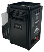 Acue Lighting Volcano Jr compact LED RGBA fog blaster control panel and LED array detail view