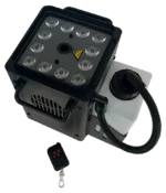 Acue Lighting Volcano Jr compact LED RGBA fog blaster with feature highlight detail