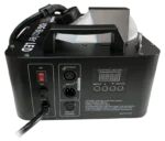 Acue Lighting Volcano LED RGBW vertical fog geyser machine showing side profile and control panel