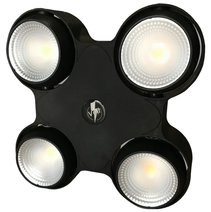 Acue Lighting Volt 4-head LED blinder with bi-color capability and professional mounting bracket