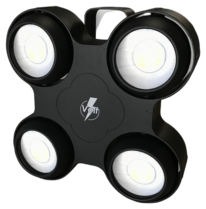 Acue Lighting Volt IP 4-head outdoor LED blinder with integrated mounting bracket and weatherproof housing
