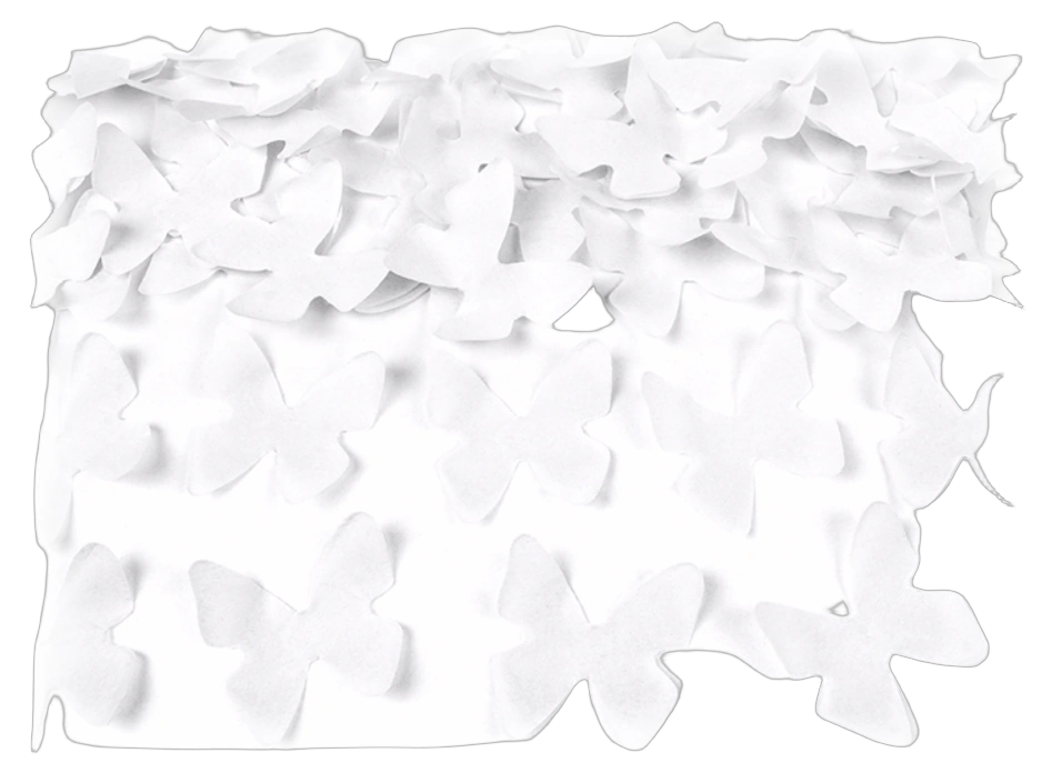 Acue Lighting Confetti White Butterfly Paper Confetti Acue Lighting white butterfly paper confetti scattered display showing texture and detail