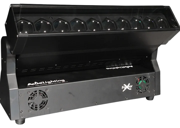 Acue Lighting X Factor LED zoom bar moving head light with front-facing optics and control panel
