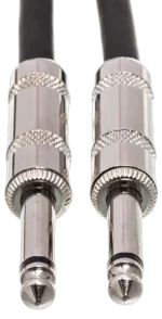 Hosa 3GT-18C2 18-foot cloth guitar cable with straight connectors and woven jacket detail