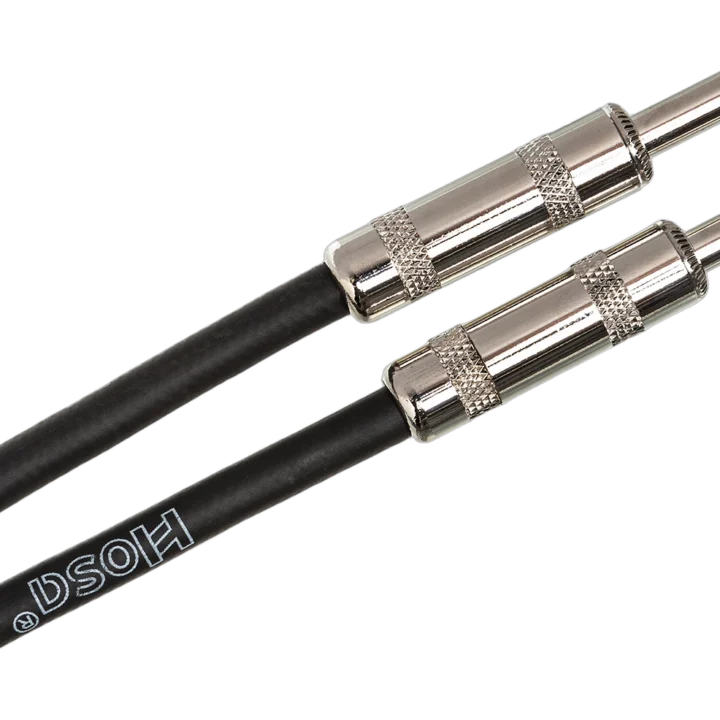 Hosa 3GT-18C2 18-foot cloth guitar cable with straight connectors and woven jacket detail