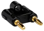 Hosa BNA-100 dual banana connectors, gold-plated contacts, two-piece set for audio cables