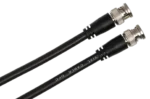 Hosa BNC-06-125 professional 75-ohm coaxial cable with dual BNC connectors close-up detail