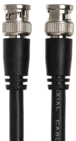 Hosa BNC-06-150 professional 75-ohm coaxial cable BNC connector close-up detail view