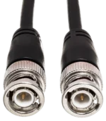 Hosa BNC-58-101 50-ohm coaxial cable with dual BNC connectors, 1-foot length, professional audio video connection