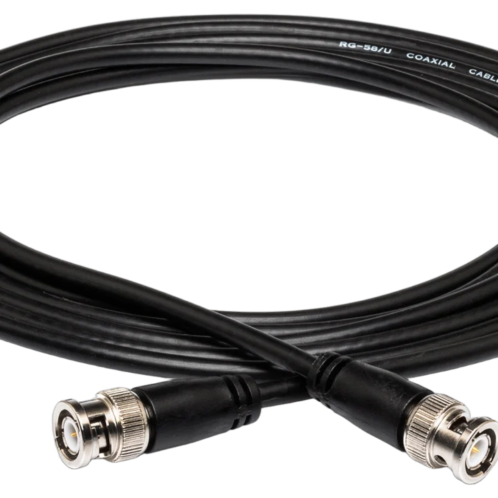 Hosa BNC-58-101 50-ohm coaxial cable with BNC connectors, 1-foot length