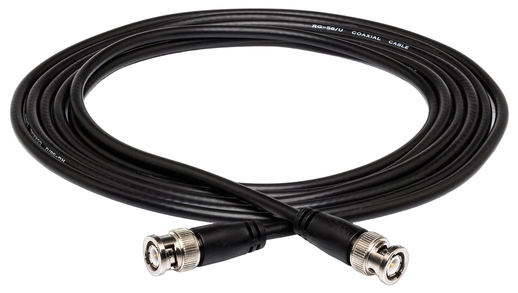Hosa BNC-58-103 Coaxial Cable 3ft Main View Hosa BNC-58-103 50-ohm coaxial cable with BNC connectors, 3-foot length