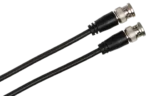 Hosa BNC-58-106 50-ohm coaxial cable with BNC connectors, close-up detail view