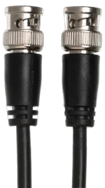 Hosa BNC-58-125 50-ohm coaxial cable BNC connector detail showing male connector end