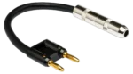 Hosa BNP-116BK speaker adapter with 1/4 inch TS jack and dual banana plugs connectors