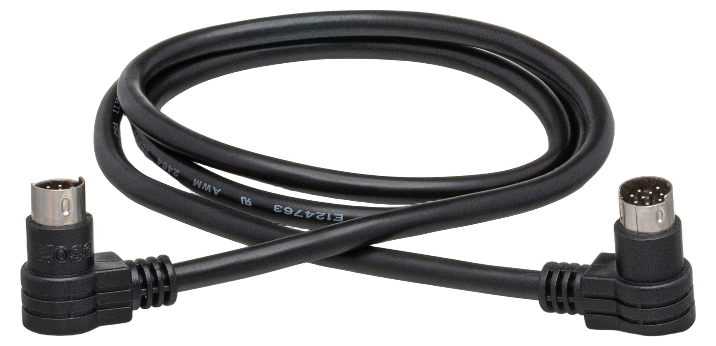 Hosa CCD-103 CD Controller Cable 3ft Right-angle Hosa CCD-103 CD controller cable with right-angle 8-pin mini-DIN connectors, 3 feet length