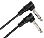 Hosa CFS-106 6-inch guitar patch cable with molded right-angle connectors and gold-plated contacts