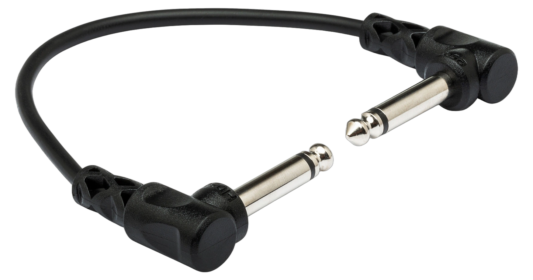 Hosa CFS-112 Guitar Patch Cable 1ft Right-angle Hosa CFS-112 molded guitar patch cable with right-angle connectors, 1 foot length