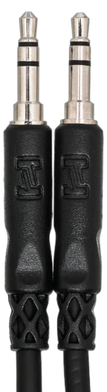 Hosa CMM-103 3.5mm TRS stereo interconnect cable connector detail close-up