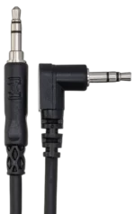 Hosa CMM-103 3.5mm TRS stereo interconnect cable showing dual 3.5mm connectors and cable jacket detail