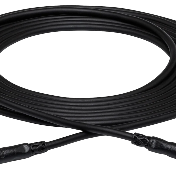 Hosa CMM-105RR stereo interconnect cable with right-angle 3.5mm TRS connectors, 5 feet