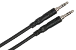Hosa CMM-115 15-foot stereo interconnect cable with 3.5mm TRS connectors, showing cable construction and connector detail