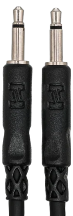Hosa CMM-305 5ft mono interconnect cable with 3.5mm TS connectors, close-up detail