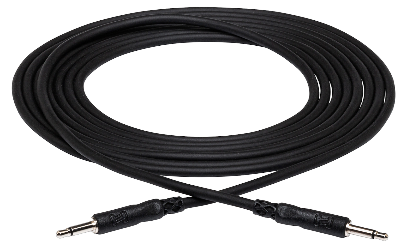 Hosa CMM-305 Mono Interconnect Cable Front View Hosa CMM-305 5ft mono interconnect cable with 3.5mm TS connectors on both ends