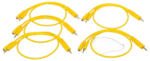 Hosa CMM-545Y Hopscotch patch cables connected in professional audio studio patching application
