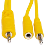 Hosa CMM-545Y Hopscotch patch cable showing 3.5mm TS and TSF connectors close-up detail
