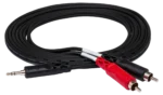 Hosa CMR-206 stereo breakout cable with 3.5mm TRS connector and dual RCA connectors