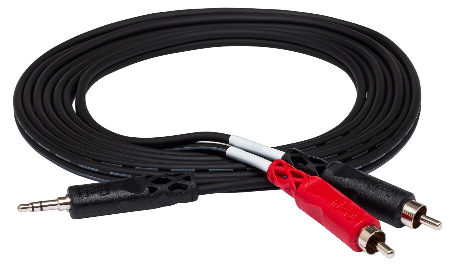 Hosa CMR-225 Stereo Breakout Cable Product View Hosa CMR-225 stereo breakout cable with 3.5mm TRS connector and dual RCA connectors, 25-foot length