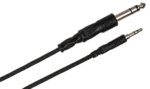 Hosa CMS-105 stereo interconnect cable showing 3.5mm TRS and 1/4 inch TRS connectors