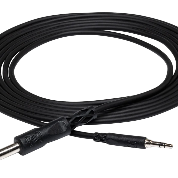 Hosa CMS-110 stereo interconnect cable with 3.5mm TRS and 1/4 inch TRS connectors