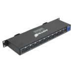 ProX 10 way power distribution unit rear panel showing power connections, LED indicators, and USB port