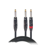 ProX 10 foot Y-cable with 1/4 inch TS mono connector and dual output connectors