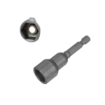 ProX 14mm magnetic hex socket with CR-V power nut driver, 65mm length, 1/4 inch hex shank