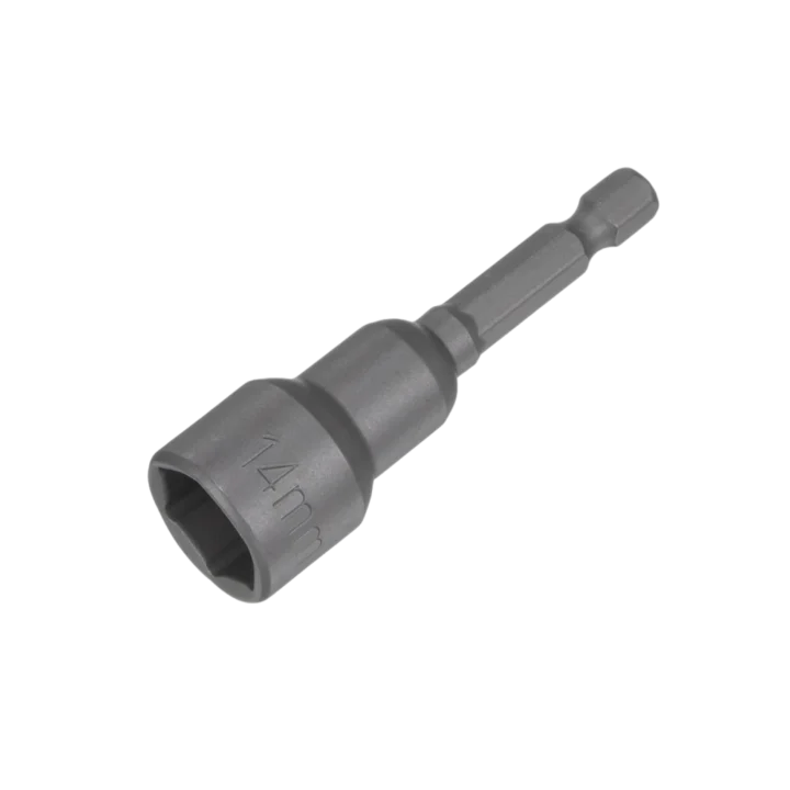 ProX 14mm magnetic hex socket with 65mm length and 1/4 inch hex shank for power drills