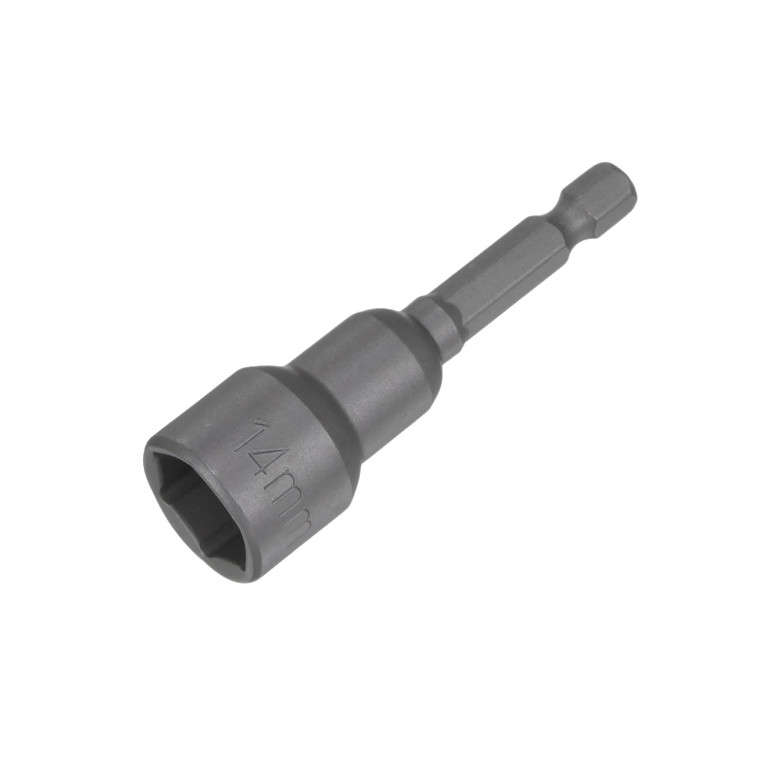 ProX 14mm Magnetic Hex Socket Bolt Driver ProX 14mm magnetic hex socket with 65mm length and 1/4 inch hex shank for power drills