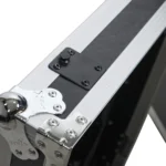 ProX 14U space amp rack mount ATA flight case with casters in professional studio setup