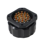 ProX 19-pin panel-mount male power connector with solder terminals and mounting hardware