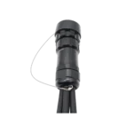 ProX 19-pin power distribution cable with Kupo to six PowerCON Blue connectors dimensional specifications
