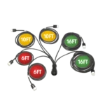 ProX 19-pin power distribution cable with six Edison 5-20R connectors, 12AWG SJOOW construction